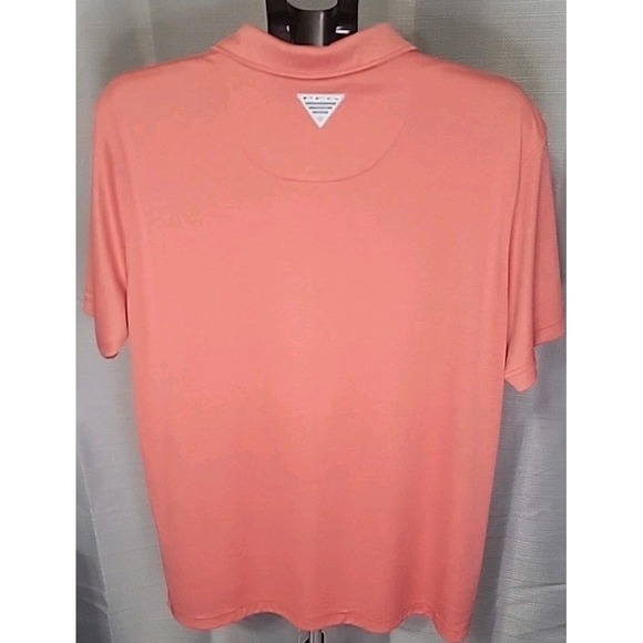 Mens Columbia PFG Omni-Shade Polo Shirt, XL, Coral Color - Picture 8 of 13